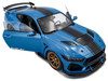 2024 Ford Shelby Mustang Super Snake Grabber Blue Metallic with Black Stripes 1/18 Diecast Model Car Solido S1813802