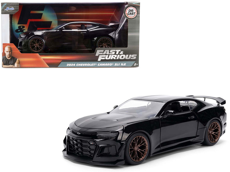 2024 Chevrolet Camaro ZL1 1LE Black Fast X 2023 Movie Fast & Furious Series 1/24 Diecast Model Car Jada 36475