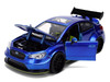 2016 Subaru WRX STI Widebody Blue Metallic JDM Tuners Series 1/24 Diecast Model Car Jada 37491