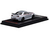 Nissan Skyline GT-R (BNR34) Z-Tune Nismo RHD Right Hand Drive Silver Metallic with Graphics 1/64 Diecast Model Car Ignition Model IG3840