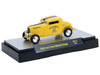 1932 Ford Three-Window Coupe MoonEyes Yellow with Black Stripe Limited Edition to 4400 pieces Worldwide 1/64 Diecast Model Car M2 Machines 31500-HS72