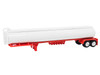 Tanker Trailer White and Red 1/87 HO Scale Plastic Model HO Logistics HL-308