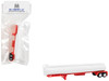 Tanker Trailer White and Red 1/87 HO Scale Plastic Model HO Logistics HL-308