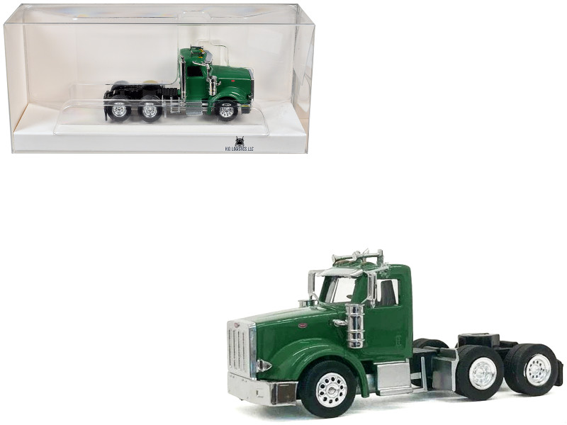 Peterbilt 367 Day Cab Green 1/87 HO Scale Plastic Model Car by HO Logistics HL-36705