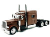 Peterbilt 389 Truck Tractor with Sleeper Cab Brown Metallic 1/87 HO Scale Plastic Model Car HO Logistics HL-38902