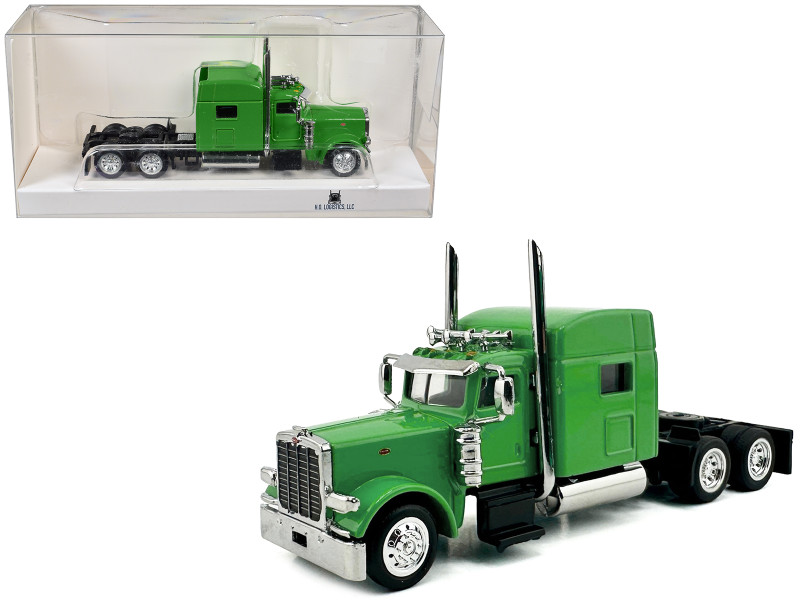 Peterbilt 389 Truck Tractor with Sleeper Cab Lime Green 1/87 HO Scale Plastic Model Car HO Logistics HL-38904