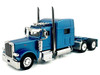 Peterbilt 389 Truck Tractor with Sleeper Cab Blue Metallic 1/87 HO Scale Plastic Model Car HO Logistics HL-38906