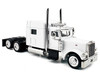 Peterbilt 389 Truck Tractor with Sleeper Cab White 1/87 HO Scale Plastic Model Car HO Logistics HL-38907