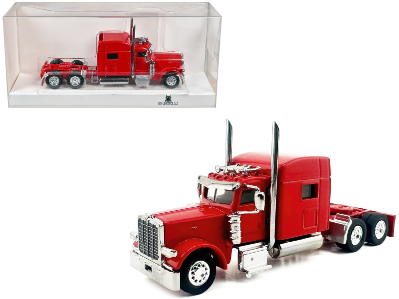 Peterbilt 389 Truck Tractor with Sleeper Cab Red 1/87 HO Scale Plastic Model Car HO Logistics HL-38908