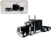 Peterbilt 389 Truck Tractor with Sleeper Cab Black 1/87 HO Scale Plastic Model Car HO Logistics HL-38909