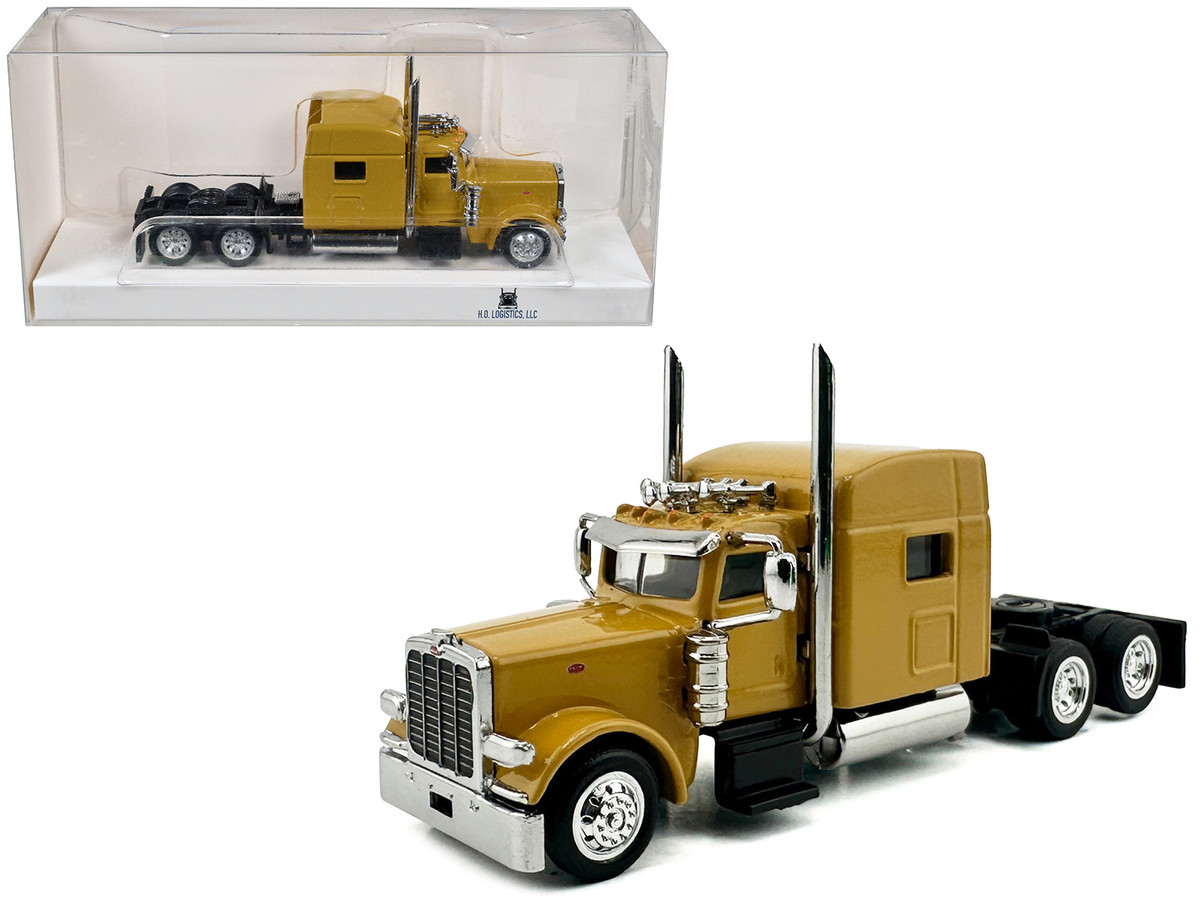 Peterbilt 389 Truck Tractor with Sleeper Cab Yellow 1/87 HO Scale