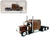 Kenworth W900L Truck Tractor with Sleeper Cab Brown Metallic 1/87 HO Scale Plastic Model Car HO Logistics HL-90002