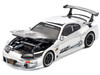 Toyota Supra Top Secret GT300 RHD Right Hand Drive Silver Chrome 1/64 Diecast Model Car Pop Race PR640325