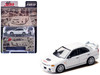 Mitsubishi Lancer RS Evolution IV RHD Right Hand Drive MonStar White Initial D 1995-2013 Manga Diorama Set Series 1/64 Diecast Model car Hobby Japan HJDMD005