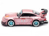 RWB 930 2026 Valentine's Day Special Edition Pink Metallic with Graphics 1/64 Diecast Model Car Model Model MM64-RWB930-VAL26