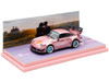 RWB 930 2026 Valentine's Day Special Edition Pink Metallic with Graphics 1/64 Diecast Model Car Model Model MM64-RWB930-VAL26