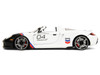 Porsche Carrera GT Convertible #04 Chevron White with Graphics Hyper-Spec Series 1/24 Diecast Model Car Jada 35136
