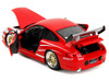 Porsche 911 GT3 (996) Red with White Graphics Hyper-Spec Series 1/24 Diecast Model Car Jada 35137
