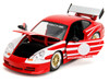 Porsche 911 GT3 (996) Red with White Graphics Hyper-Spec Series 1/24 Diecast Model Car Jada 35137
