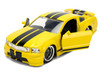 2006 Ford Mustang GT Yellow with Black Stripes Fast & Furious 25 Years Series 1/32 Diecast Model Car Jada 36438