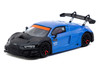 Audi R8 LMS GT3 evo II #10 Tarmac Works 10th Anniversary Blue Metallic and Matt Black Hobby64 Series 1/64 Diecast Model Car Tarmac Works T64-043-10TH