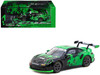 Porsche 911 GT3 Cup 992 Fire Monkey Motorsport Black and Green with Graphics Hobby64 Series 1/64 Diecast Model Car Tarmac Works T64-093-FMM