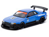 Nissan Skyline R32 Widebody RHD Right Hand Drive #10 Tarmac Works 10th Anniversary Blue Metallic Global64 1/64 Diecast Model Car Tarmac Works T64G-061-10TH