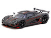 Koenigsegg Agera RS Black Carbon with Red Accents Global64 Series 1/64 Diecast Model Car Tarmac Works T64G-TL005-BCF