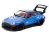 RWB 993 RHD Right Hand Drive #10 Tarmac Works 10th Anniversary Blue Metallic Hobby64 Series 1/64 Diecast Model Car Tarmac Works T64-TL017-10TH