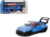 RWB 993 RHD Right Hand Drive #10 Tarmac Works 10th Anniversary Blue Metallic Hobby64 Series 1/64 Diecast Model Car Tarmac Works T64-TL017-10TH