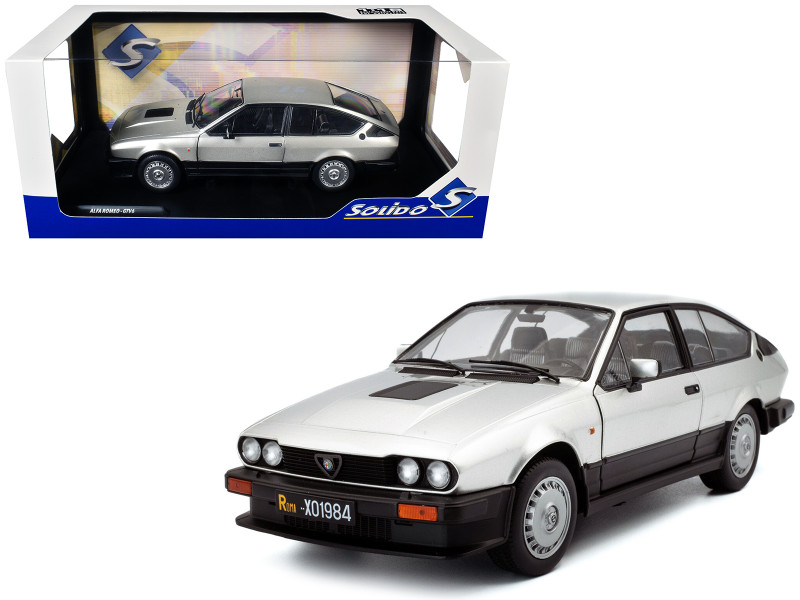 1984 Alfa Romeo GTV6 Silver Metallic 1/18 Diecast Model Car Solido S1802307