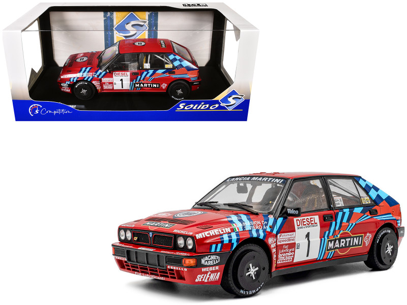 Lancia Delta HF Integrale #1 Miki Biasion - Tiziano Siviero Winner Rally Sanremo 1989 Competition Series 1/18 Diecast Model Car Solido S1807808