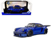 2024 Porsche 911 KS-R by Khyzyl Saleem Dark Blue Metallic 1/18 Diecast Model Car Solido S1810503