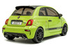 2023 Fiat F595 Abarth Verde Adrenalina Green with Black Top and Stripes 1/18 Diecast Model Car Solido S1811307