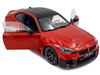 2024 BMW M2 Performance Parts Toronto Red Metallic with Carbon Top 1/18 Diecast Model Car Solido S1812902