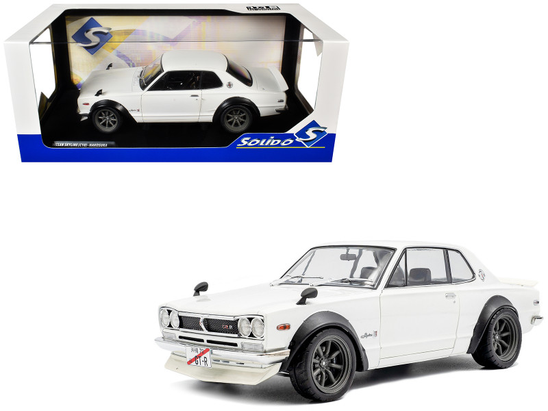 1970 Nissan Skyline C10 Hakosuka RHD Right Hand Drive White 1/18 Diecast Model Car Solido S1813001