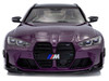 2024 BMW M3 Competition M xDrive Touring Twilight Purple Pearl Metallic with Black Top 1/18 Diecast Model Car Solido S1813701