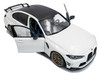 2024 BMW M3 Competition Alpine White with Carbon Top 1/18 Diecast Model Car Solido S1814301