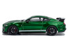 2020 Ford Mustang Shelby GT500 Fast Track Eruption Green Metallic with White Stripes 1/43 Diecast Model Car Solido S4311511