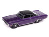 1971 Plymouth Fury III In Violet Metallic with Black Top Vintage Muscle Series 1/64 Diecast Model Car Auto World 64522-AWSP204B