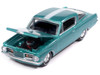 1965 Plymouth Barracuda Formula S Turquoise Metallic with White Stripe Vintage Muscle Series 1/64 Diecast Model Car Auto World 64522-AWSP207A