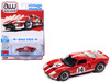 1965 Ford GT40 #14 Red with White Stripes Vintage Muscle Series 1/64 Diecast Model Car Auto World 64522-AWSP208A
