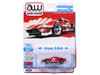 1965 Ford GT40 #14 Red with White Stripes Vintage Muscle Series 1/64 Diecast Model Car Auto World 64522-AWSP208A
