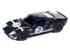 1965 Ford GT40 #7 Blue Black with White Stripes Vintage Muscle Series 1/64 Diecast Model Car Auto World 64522-AWSP208B