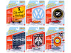 Classic Gold Collection 2026 Release 1 Set B of 6 Cars 1/64 Diecast Model Cars Johnny Lightning JLCG034B