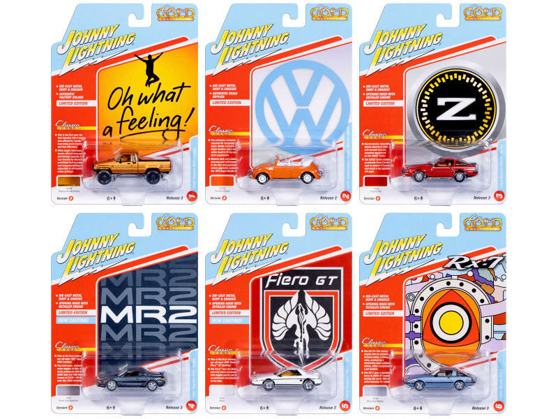 Classic Gold Collection 2026 Release 1 Set B of 6 Cars 1/64 Diecast Model Cars Johnny Lightning JLCG034B