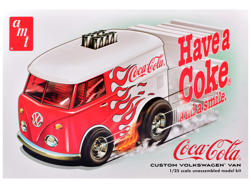 Skill 2 Model Kit Volkswagen Van Show Rod Coca Cola 1/25 Scale Model AMT AMT1518