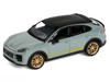 Porsche Cayenne Turbo GT Gray with Black Top and Gold Stripes 1/64 Diecast Model Car Trends Hobby 241090(B)