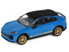 Porsche Cayenne Turbo GT Blue with Black Top and Gold Stripes 1/64 Diecast Model Car Trends Hobby 241090(C)