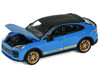 Porsche Cayenne Turbo GT Blue with Black Top and Gold Stripes 1/64 Diecast Model Car Trends Hobby 241090(C)